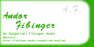 andor fibinger business card